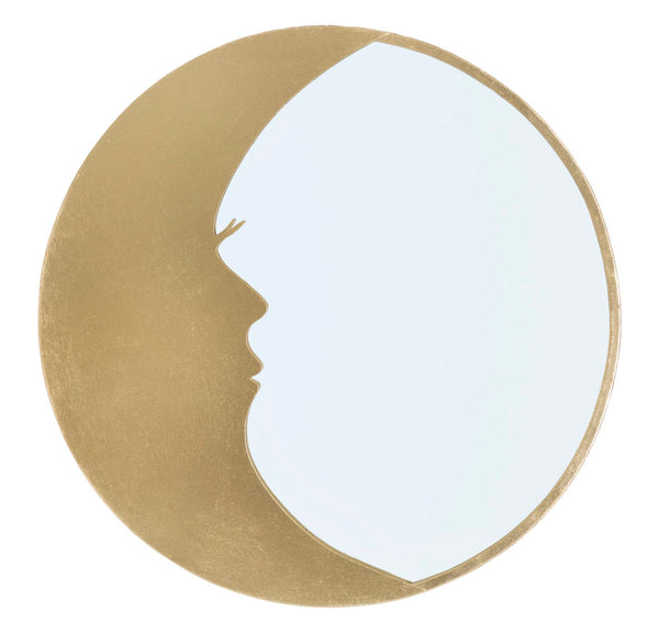 online Mondspiegel Ø72,5x2,3 cm aus MDF in Eisen und Gold