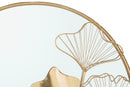 Specchio With Flower 75x3,5x72 cm in Ferro e MDF Oro-2