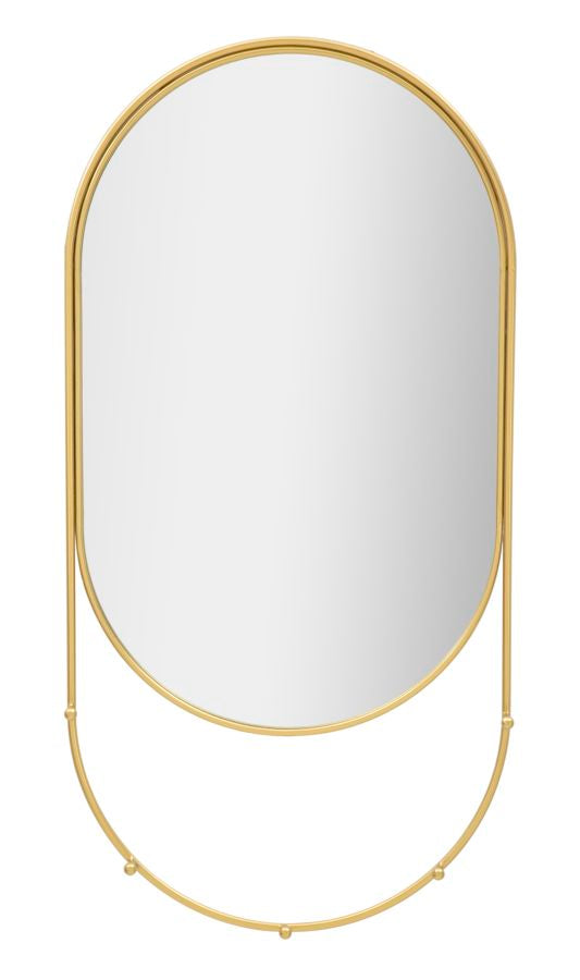 Wandspiegel Kleiderbügel 40x5,5x79,5 cm aus MDF in Eisen und Gold prezzo
