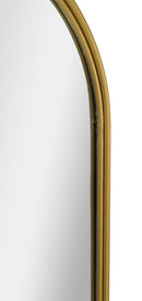 Specchio da Muro Appendi Abiti 40x5,5x79,5 cm in Ferro e MDF Oro-3