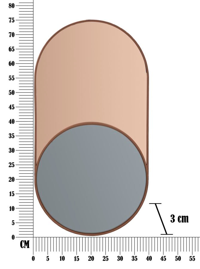 Specchio da Muro Soft 40x3x75 cm Specchio ROSE-5