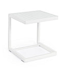 Set 2 Tavolini da Salotto 40x40x45 cm in Alluminio Konnor Bianco-2