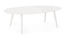 Tavolino da Salotto 120x75x36 cm in Alluminio Ridley Bianco-1