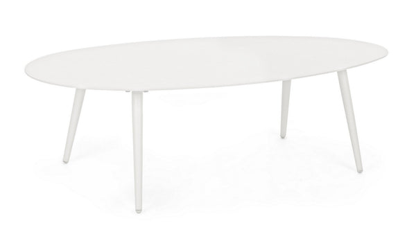 online Tavolino da Salotto 120x75x36 cm in Alluminio Ridley Bianco
