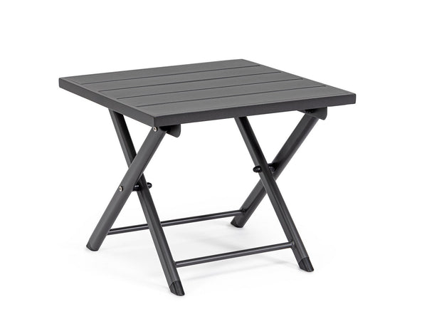 Tavolino da Salotto 44x43x36 cm in Alluminio Taylor Grigio Scuro online