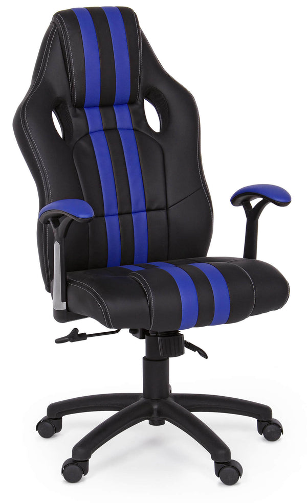 online Spinnenblauer Gaming-Stuhl aus Kunstleder