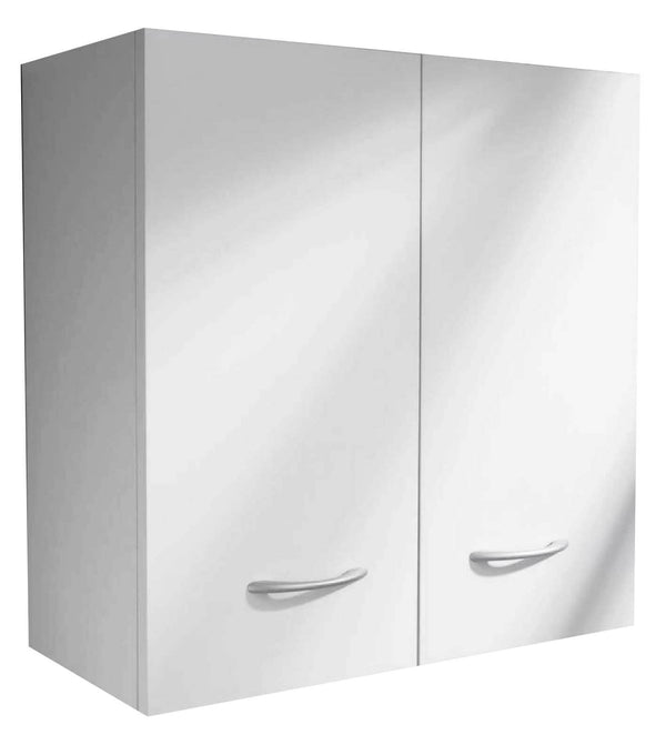 Badezimmerschrank mit 2 Türen aus Melamin 58 x 58 x 27 cm Ambrosini Perla Mattweiß online
