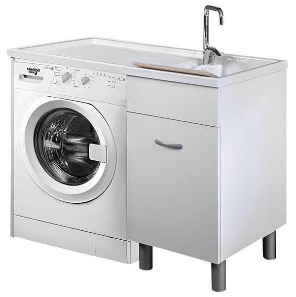 online Waschwannen- und Waschmaschinenabdeckung 106x60x90 cm Ambrosini Doris Mattweiß Rechte Seite