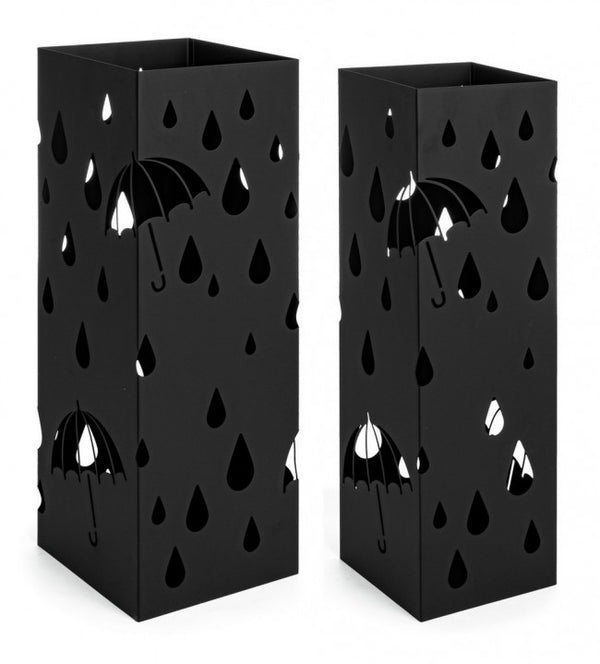 prezzo Set mit 2 Black Drizzle Schirmständern Z02 aus Stahl
