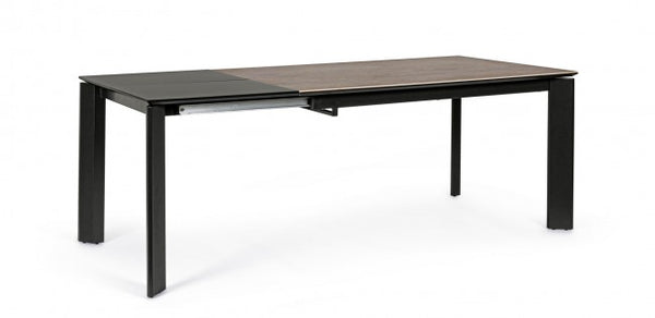 acquista Briva grau-schwarzer ausziehbarer Tisch 140-200x90 cm in Stahl