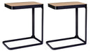 Set 2 Tavolini 50x30x55 cm Everitt in Legno-1