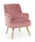 Adeline Rosa Antik Sessel in rosa Samt