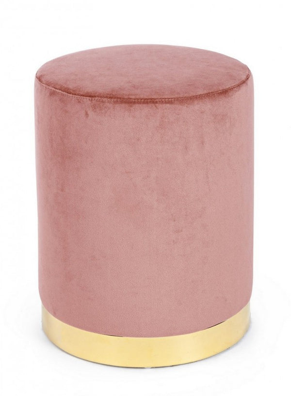 Lucilla Hocker aus rosa Stoff mit Samteffekt prezzo