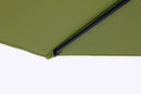 Ombrellone da Giardino Ø3m in Alluminio Telo in Poliestere Verde Oliva-2
