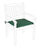 Dunkelgrünes Poly180-Kissen für Outdoor-Sessel aus Stoff