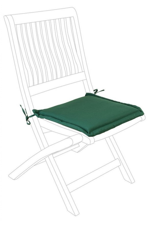 Poly180 dunkelgrünes quadratisches Sitzkissen aus Stoff für den Außenbereich sconto