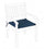 Poly180 Blaues Kissen für Outdoor-Sessel aus Stoff