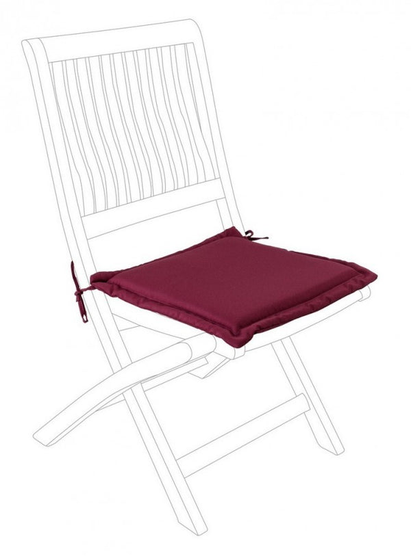 acquista Poly180 Burgund Quadratisches Sitzkissen aus Stoff für den Außenbereich