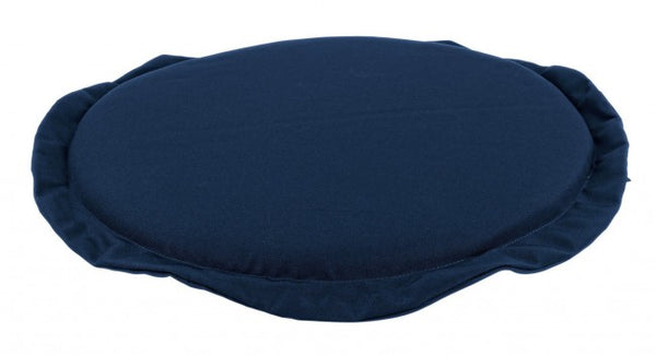 Poly180 Blaues rundes Sitzkissen aus Stoff für den Außenbereich sconto