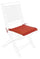 Poly180 Orange Red Square Sitzkissen aus Stoff für den Außenbereich