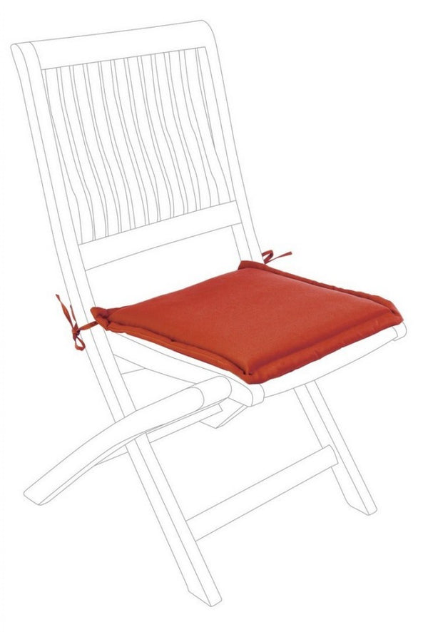 Poly180 Orange Red Square Sitzkissen aus Stoff für den Außenbereich acquista