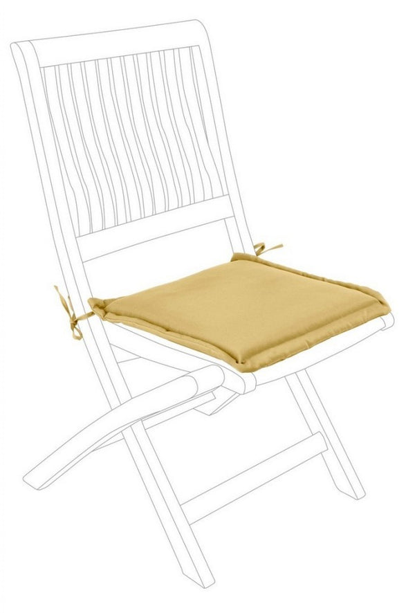 acquista Poly180 Senf Quadratisches Sitzkissen aus Stoff für den Außenbereich