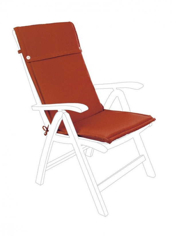 Poly180 Rot Orange Kissen mit hoher Rückenlehne aus Stoff für den Außenbereich acquista