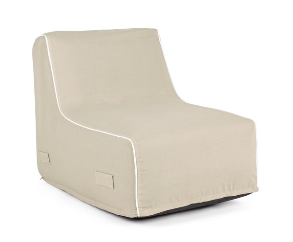 Poltrona Pouf Chaise Lounge Gonfiabile 90x60x70 cm in Poliestere Rihanna Beige prezzo
