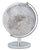 Weißer Globus Ø20x28 cm aus Eisen und weißem und silbernem Kunststoff
