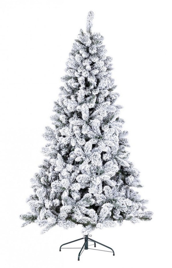 Grüner schneebedeckter künstlicher Weihnachtsbaum in verschiedenen Größen acquista