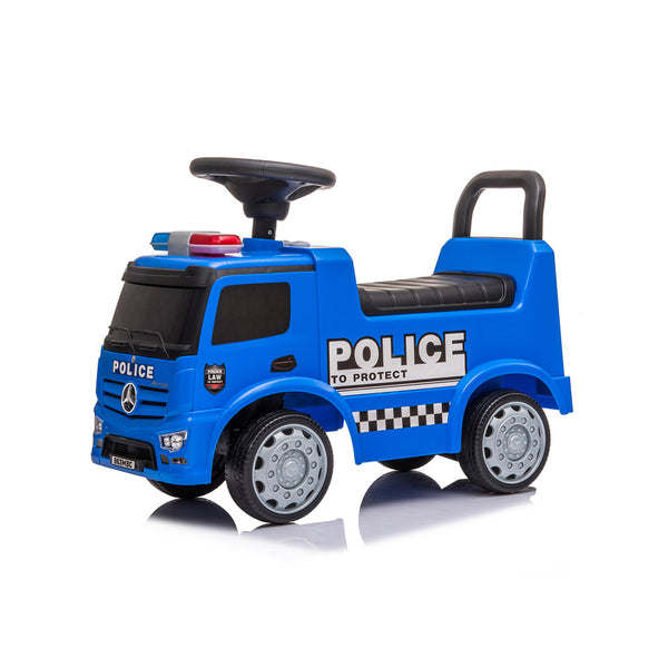 Camion della Polizia Cavalcabile 62,5x28,5x45 cm per Bambini Police Mercedes Blu online
