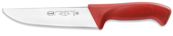 sconto Französisches Messer 18 cm Klinge Rutschfester Griff aus Sanelli-Haut Rot
