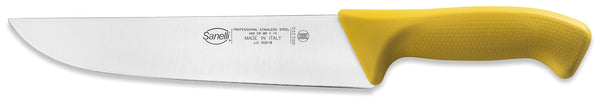 Französisches Messer 22 cm Klinge Rutschfester Griff aus Sanelli-Haut Gelb sconto