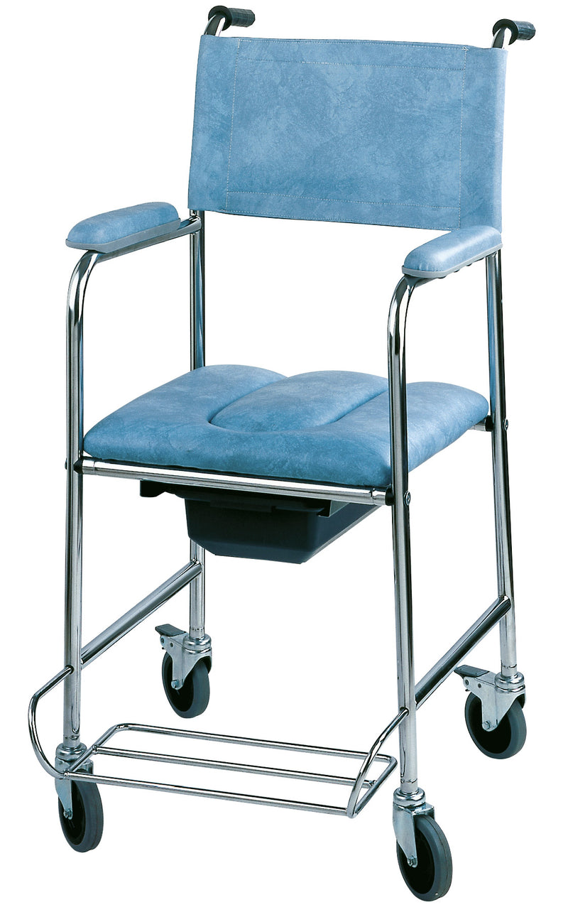 Sedia Sanitaria Pieghevole in Tubi di Acciaio Nasti Comoda Eco Azzurra-1