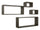 Set 3 Mensole Cubo da Parete Quadrato e Rettangolare in Fibra di Legno Merlino Rovere Scuro