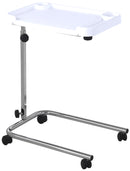 Vassoio da Letto con Ruote in Acciaio Nasti Bianco-1