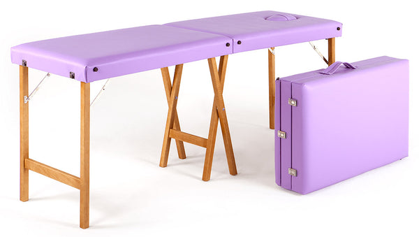 acquista Klappbare Physiotherapie-Massageliege mit 2 Zonen 182 x 55 x 75 cm Benotti Colebee Purple