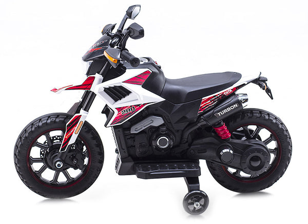 prezzo Elektromotorrad für Kinder 12V Motocross Weiß
