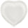 Herzförmiger Teller 27x27 cm aus Porzellan Kaleidos Cupido Weiß
