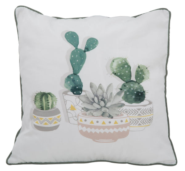 acquista Cactus Kissen 45x45 cm aus weißem und grünem Polyester
