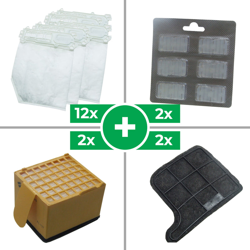 Kit Risparmio Folletto 135 con Ricambi Compatibili e Battitappeto Ricondizionato Garantito 3 Anni Come Nuovo-3