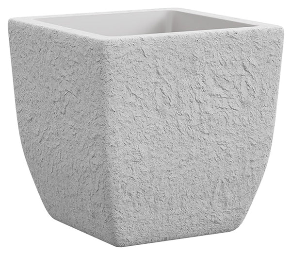 Vase 41,3x41,3x40,4 cm aus Polyethylen Lithos 40 Stone White online