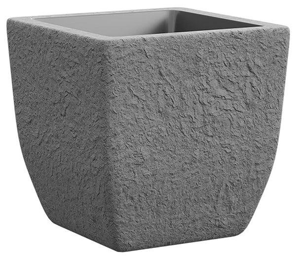 Vase 41,3x41,3x40,4 cm aus Polyethylen Lithos 40 Steingrau online