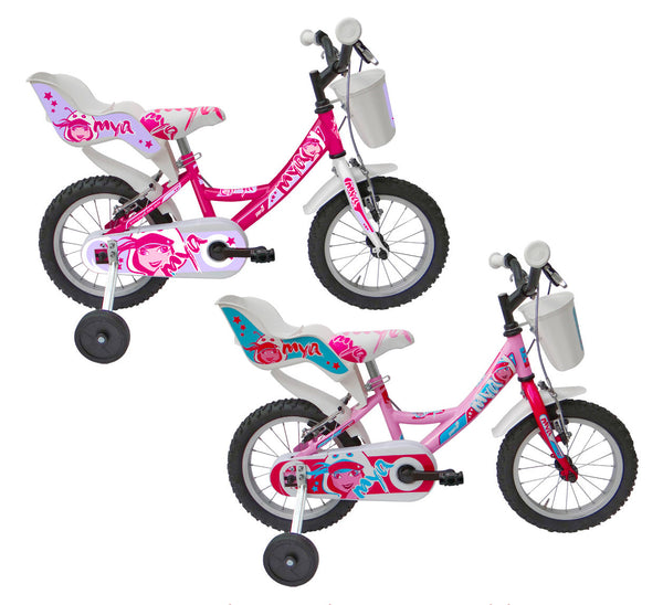 Bicicletta per Bambina 14” 2 Freni Bimba Mya Ciclamino o Rosa/Ciclamino prezzo