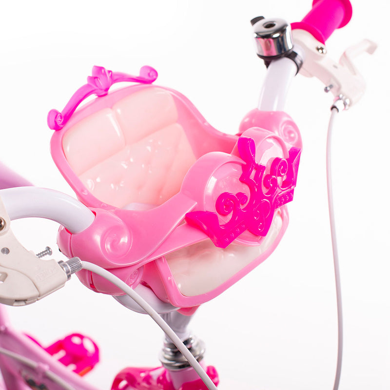 Bicicletta per Bambina 14” 2 Freni con Licenza Disney Princess Rosa-2