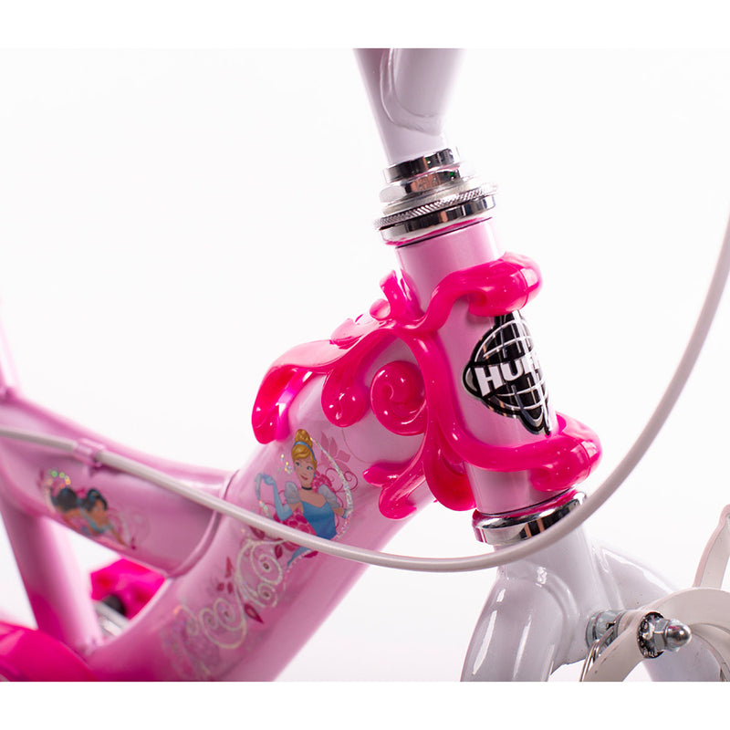 Bicicletta per Bambina 14” 2 Freni con Licenza Disney Princess Rosa-4