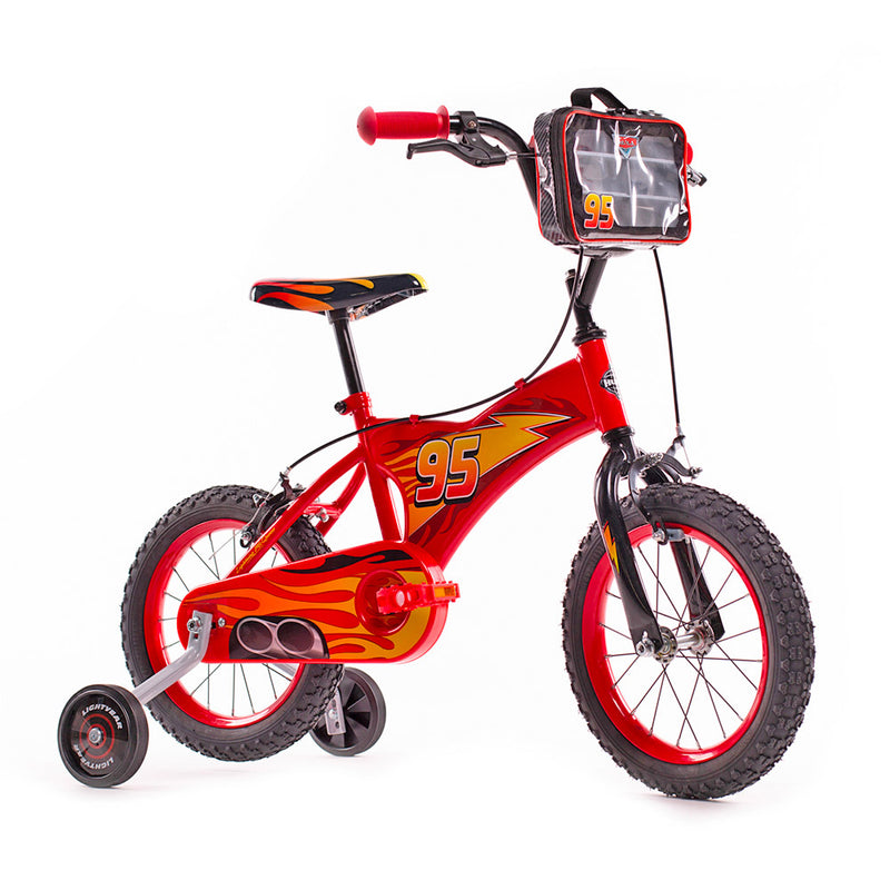 Bicicletta per Bambino 14” 2 Freni con Licenza Disney Cars Rosso-1