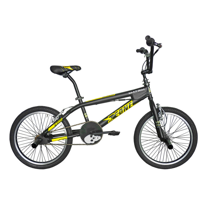 Bicicletta BMX Freestyle 20” Free X-One Nero/Giallo o Nero/Verde-2