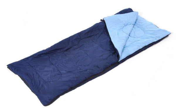 sconto Einzelschlafsack 190 x 75 cm aus blauer Baumwolle und Polyester