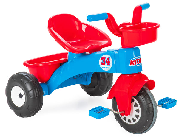 prezzo Triciclo per Bambini 51x64x49 cm con Pedali e Cestino Blu e Rosso